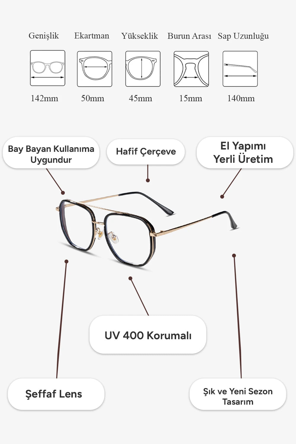 Diandora Mavi Işık Korumalı Gözlük