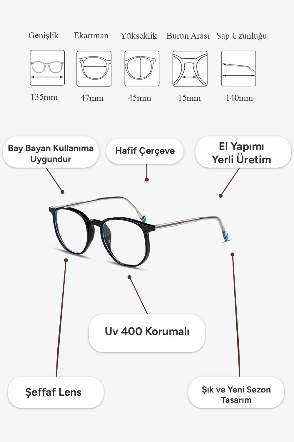 Matruj Mavi Işık Korumalı Gözlük