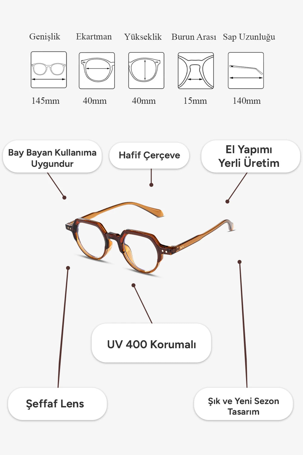 Rio Mavi Işık Korumalı Gözlük