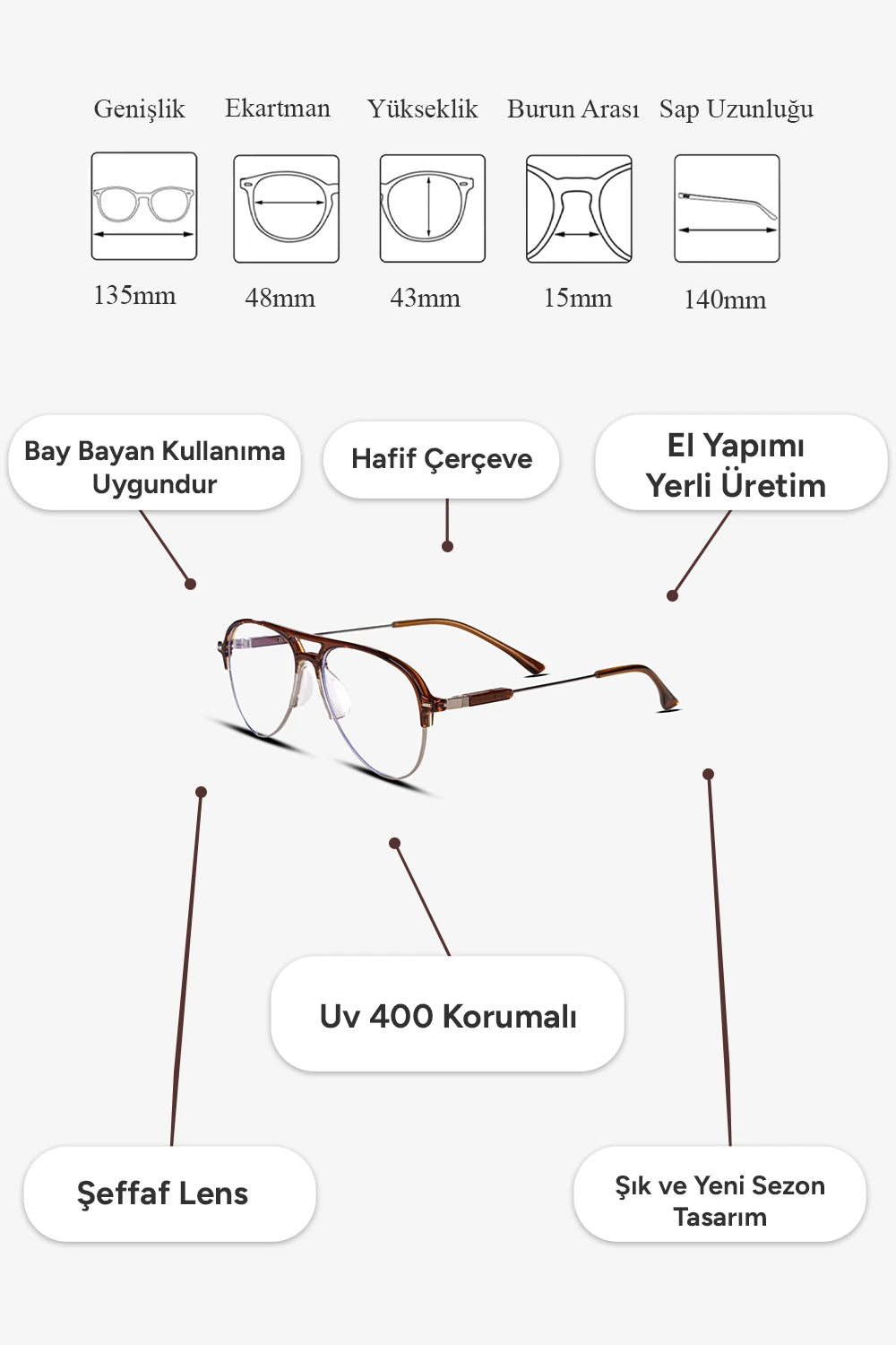 Rybos Mavi Işık Korumalı Gözlük