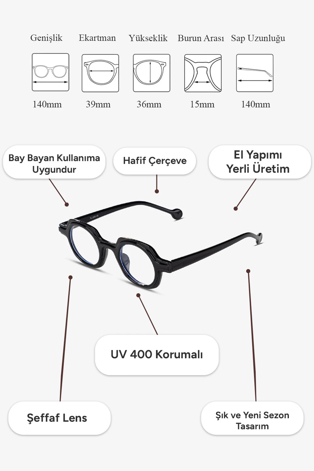 Sajose Mavi Işık Korumalı Gözlük