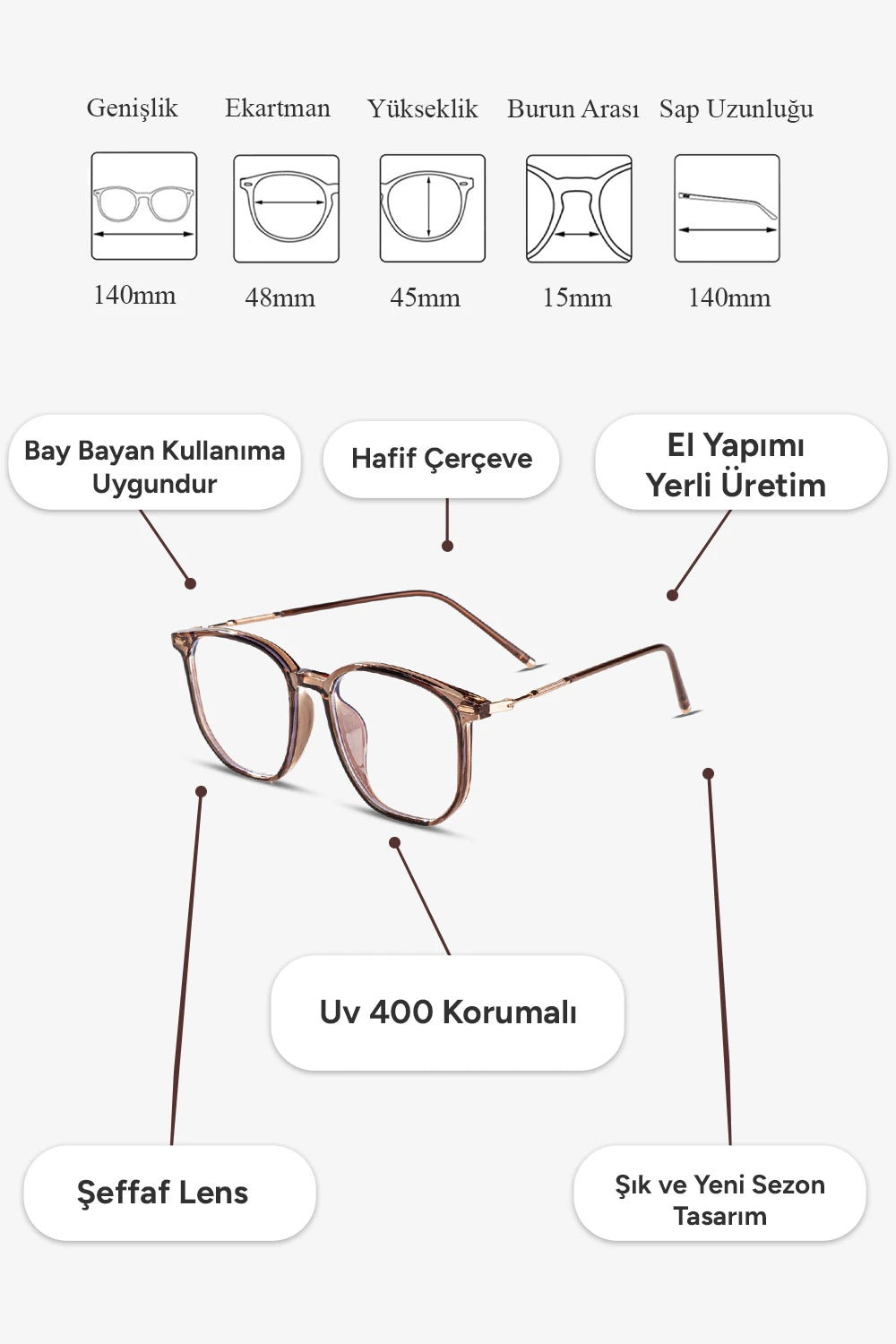 Vega Mavi Işık Korumalı Gözlük