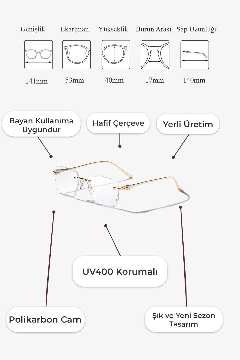 Coco Mavi Işık Korumalı Gözlük