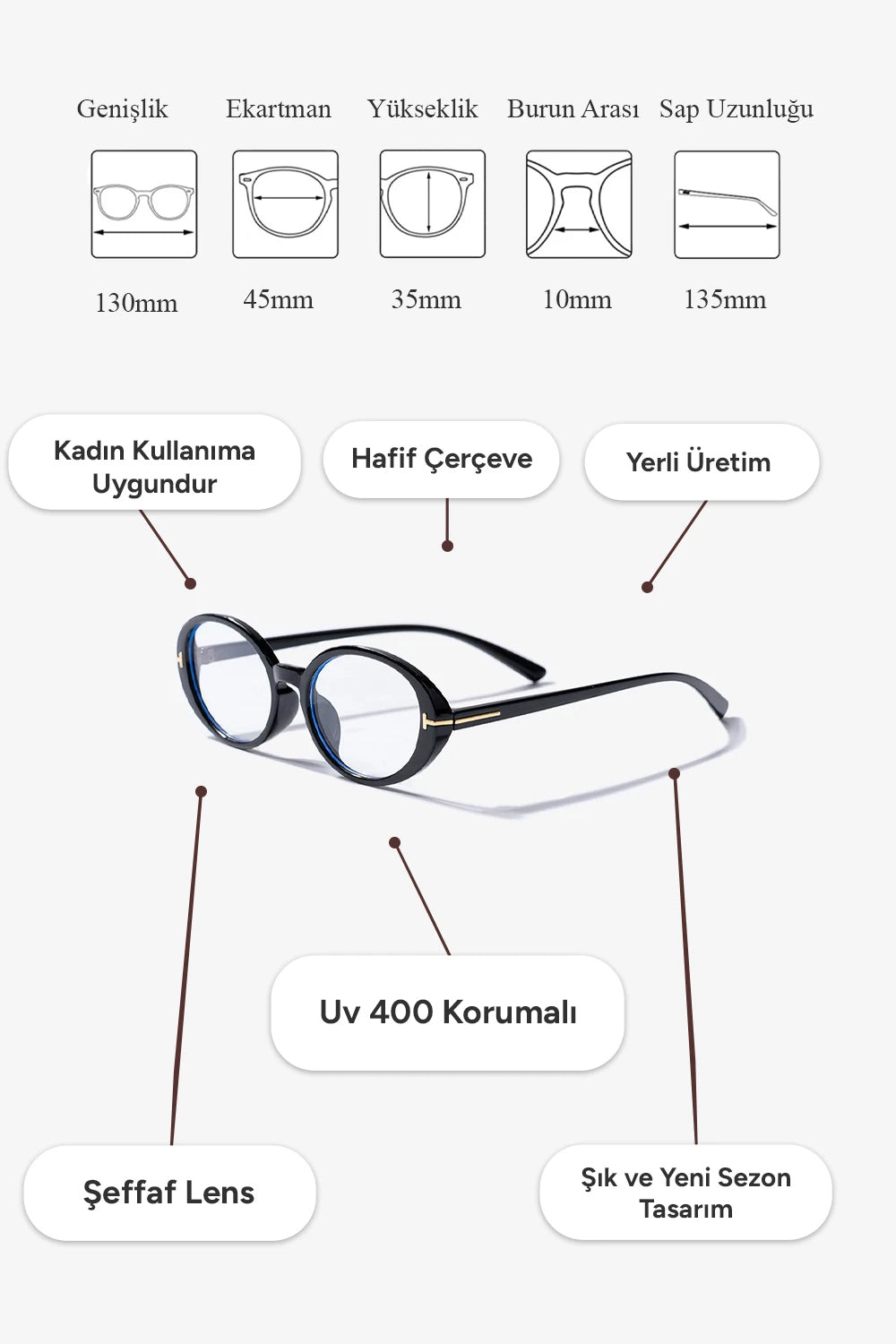 Frame Mavi Işık Korumalı Gözlük