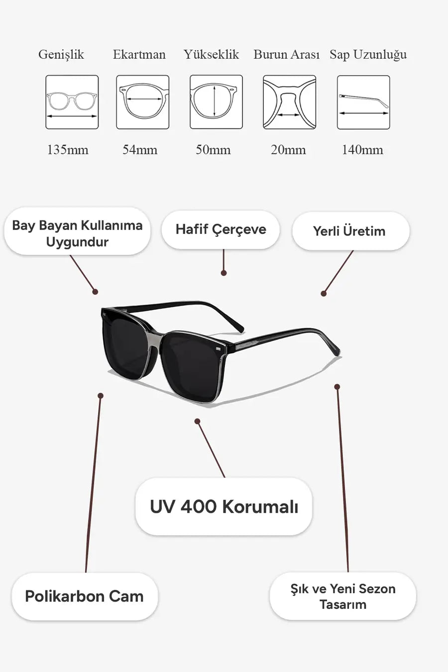 Changer Mıknatıslı Güneş Gözlüğü