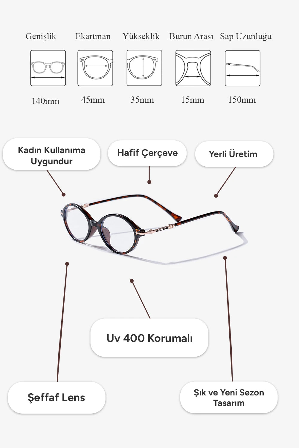 Poppy Mavi Işık Korumalı Gözlük