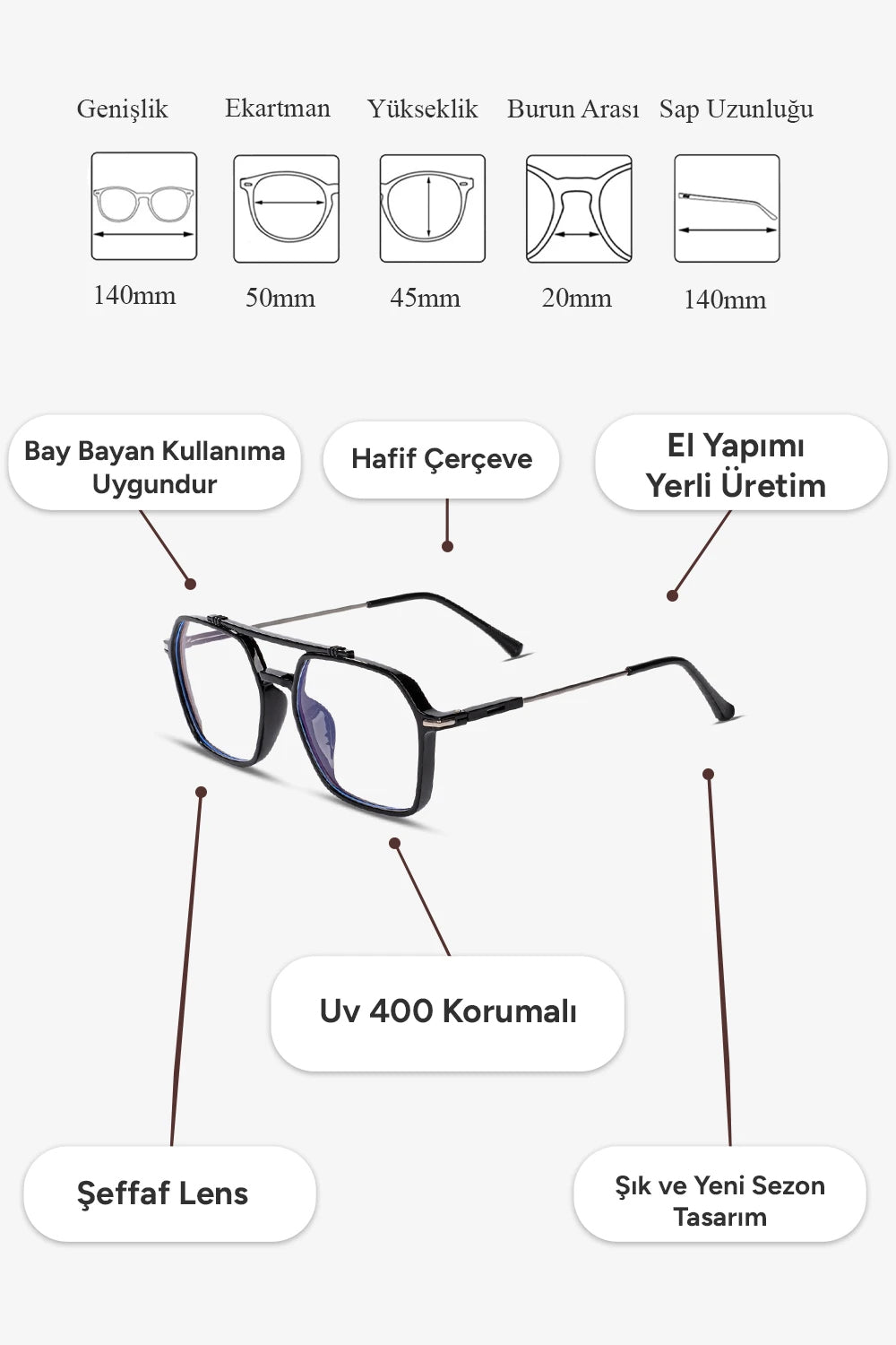 Stacy Mavi Işık Korumalı Gözlük